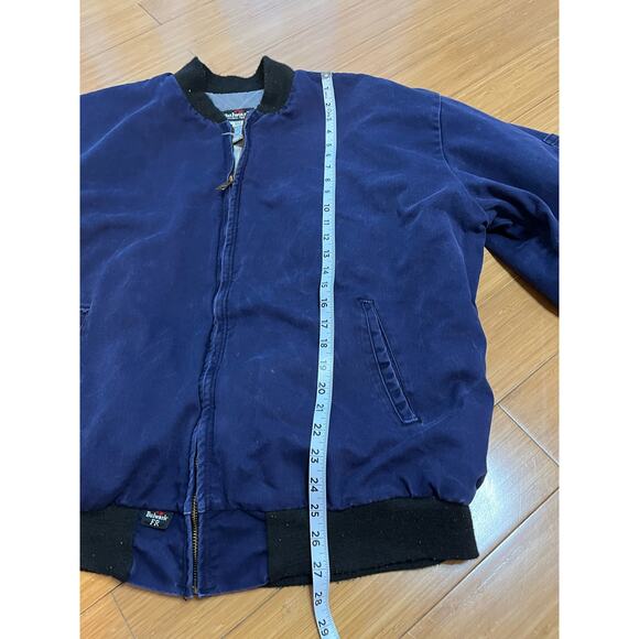 Bulwark FR Bomber Jacket Men XL Fire Resistant Retardant Work Wear Oil Field - Picture 6 of 14